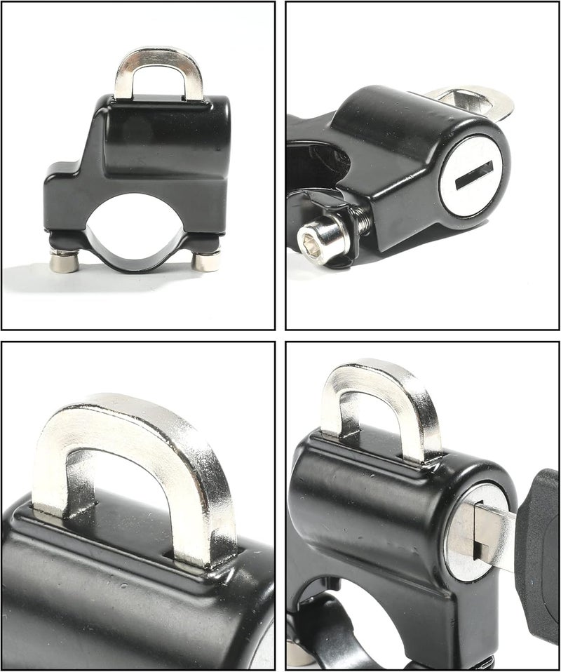 Reswish ESEWALAS Motorcycle Helmet Lock Anti-Theft,Universal Helmet Lock Anti Theft Helmet Lock Cable,Tamper-Proof Helmet Security Lock with 2 Keys,Metal Helmet Locks for Motorcycles Scooter Street Bike - Image 5